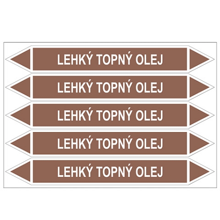 Značení potrubí, lehký topný olej